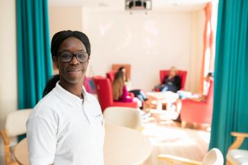 Healthwatch volunteer smiling at the camera